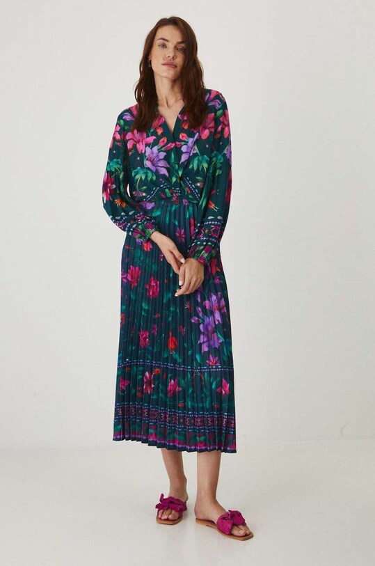 Spódnica damska maxi plisowana wzorzysta kolor multicolor RW24.SDD102 multicolor RW24