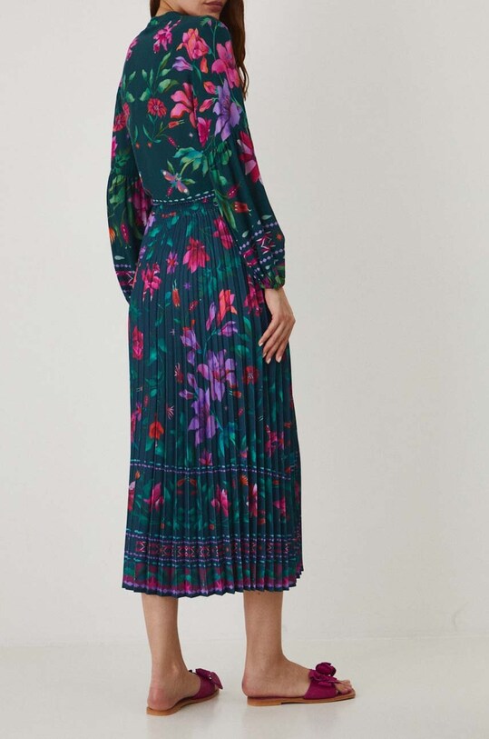 Odzież Spódnica damska maxi plisowana wzorzysta kolor multicolor RW24.SDD102 multicolor