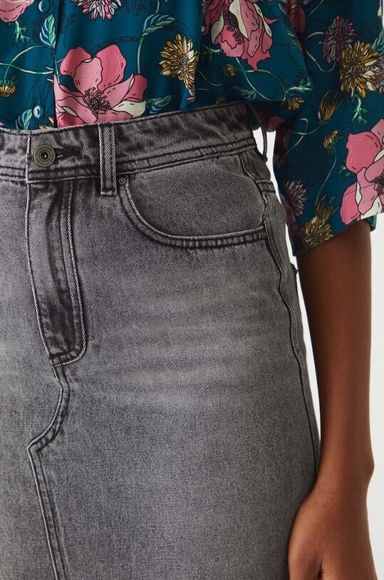 Medicine fustă din denim gri RW24.SDD104