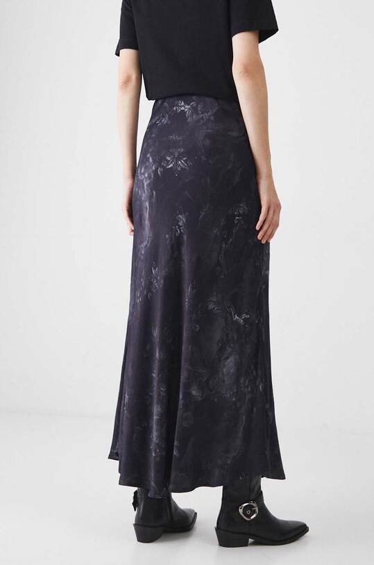 Oblečenie Dámska maxi sukňa z viskózy čiernej farby RW24.SDD501 čierna