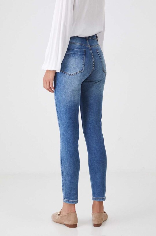 Jeansy damskie skinny z efektem sprania kolor granatowy RW24.SJD030 granatowy RW24