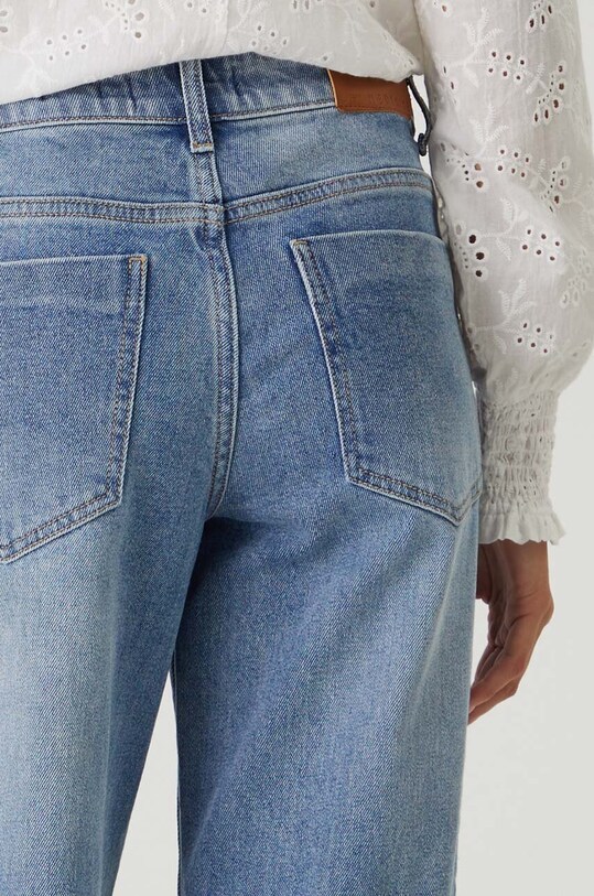 Jeansy damskie wide leg kolor niebieski niebieski RW24.SJD208
