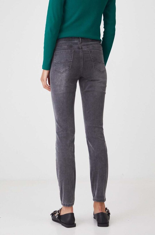 Jeansy damskie skinny z efektem sprania kolor szary szary RW24.SJD304