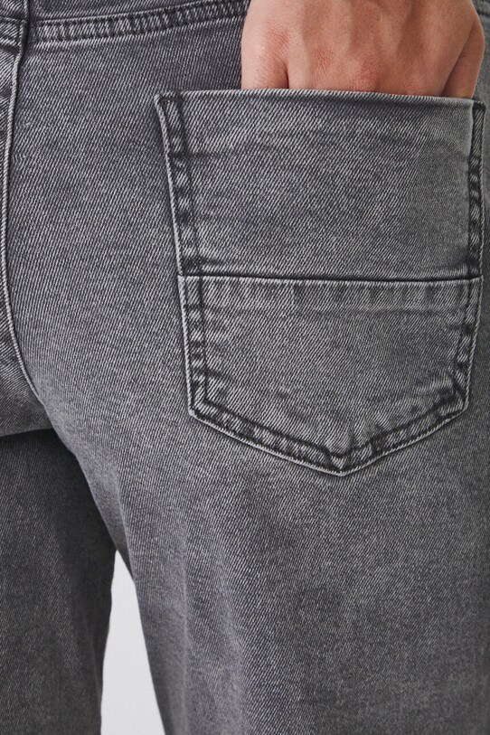 Jeansy damskie slouchy z efektem sprania kolor szary szary RW24.SJD402