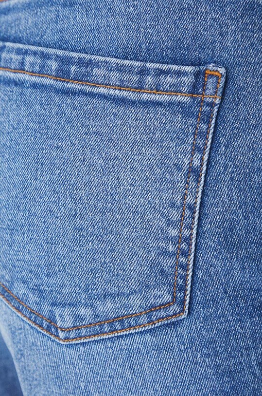 Jeansy damskie straight z efektem sprania kolor niebieski RW24.SJD505