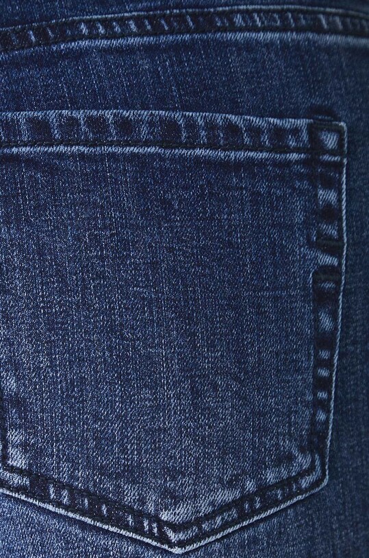 Jeansy damskie wide leg z przetarciami kolor niebieski granatowy RW24.SJD509