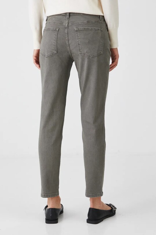 Odzież Jeansy damskie slim z efektem sprania RW24.SJD804 zielony