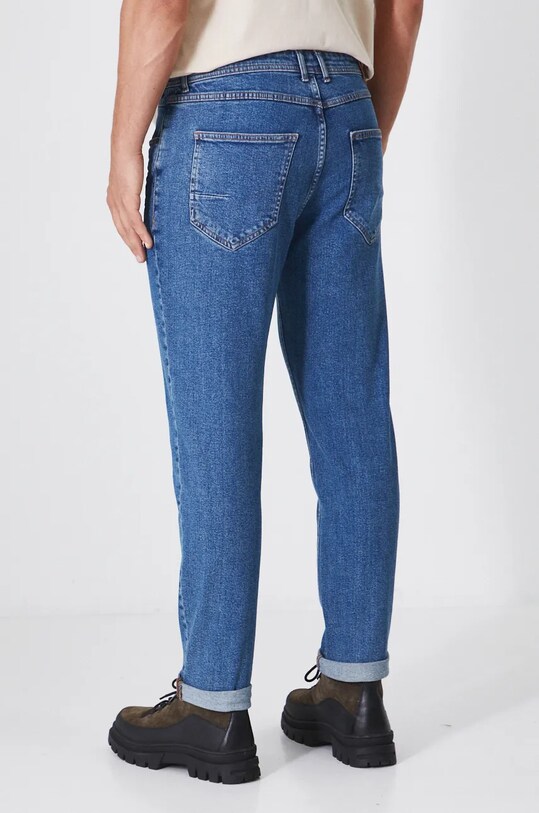 Odzież Jeansy męskie tapered z przetarciami kolor niebieski RW24.SJM901 niebieski