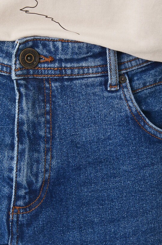Džíny pánské tapered, s ozdobným potrháním modrá barva RW24.SJM901 modrá