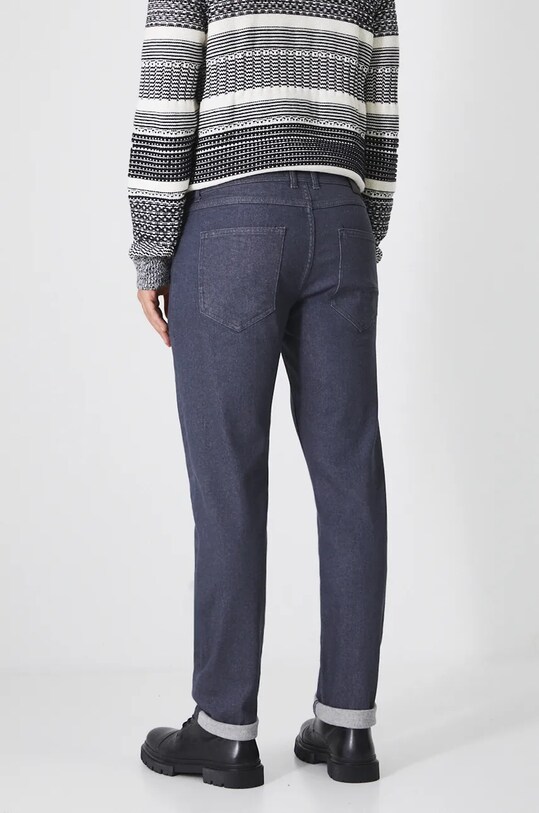 Odzież Jeansy męskie straight z surowego denimu kolor szary RW24.SJM904 szary