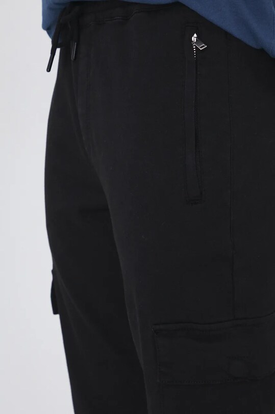 Jeansy męskie jogger z kieszeniami cargo kolor czarny czarny RW24.SJM906