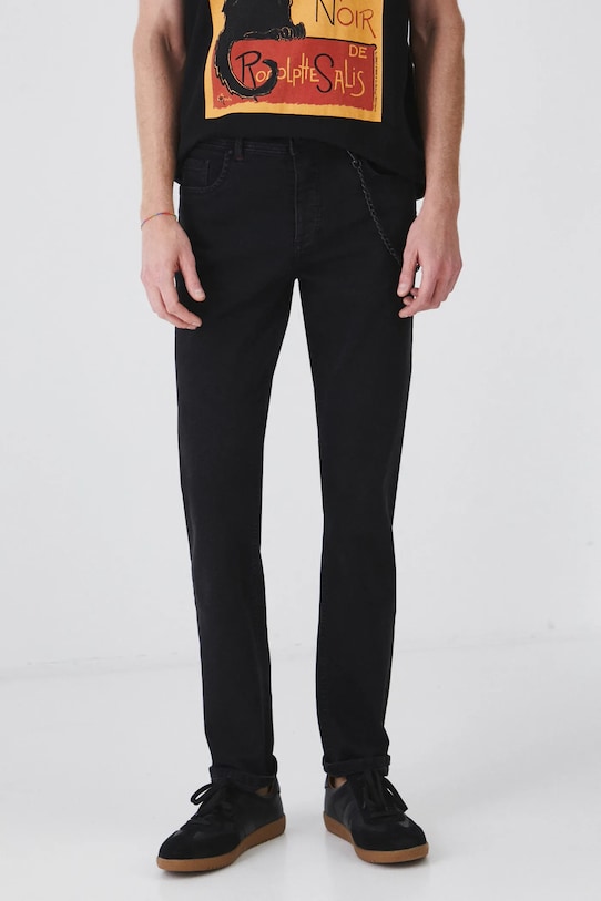 Jeansy męskie slim kolor czarny czarny RW24.SJMB01