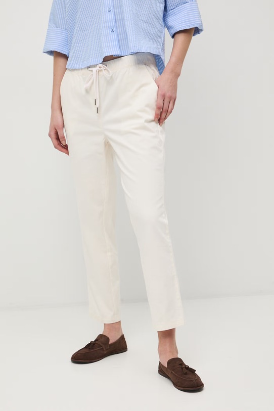 Medicine spodnie chinos damskie bawełniane z elastanem RW24-SPD011 beżowy RW24