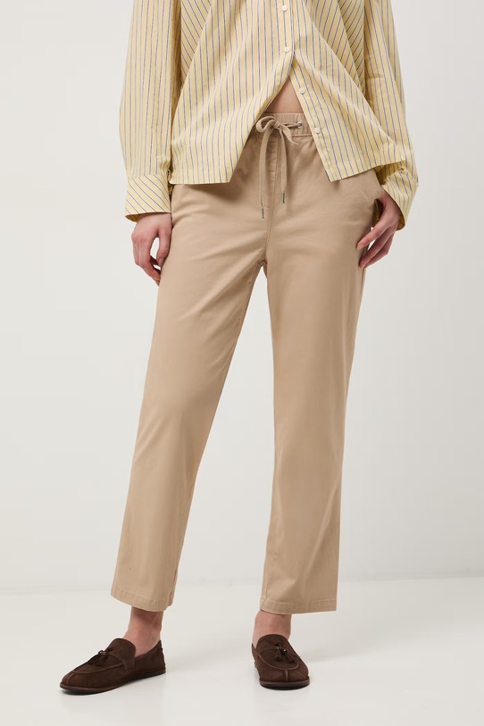 Medicine spodnie chinos damskie bawełniane z elastanem RW24-SPD011 beżowy RW24