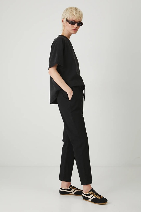 Spodnie damskie chino gładkie kolor czarny RW24.SPD011 czarny RW24