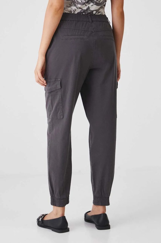 Spodnie damskie jogger z kieszeniami cargo kolor szary szary RW24.SPD052
