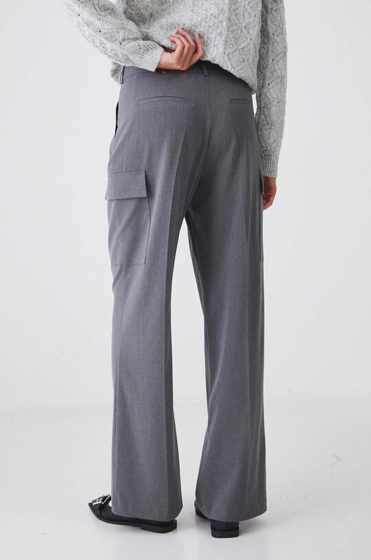 Odzież Spodnie damskie wide leg z kieszeniami cargo kolor szary RW24.SPD400 szary