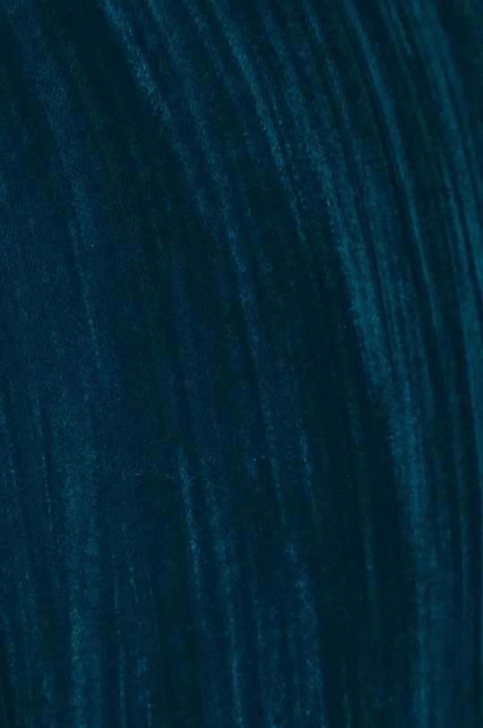 Nohavice dámske wide leg zamatové zelená farba tyrkysová RW24.SPDA00