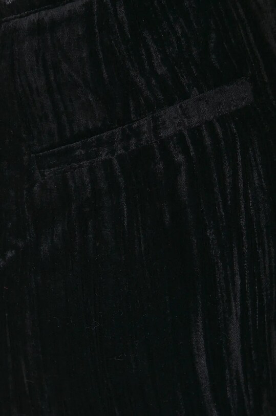 Spodnie damskie wide leg welurowe kolor czarny czarny RW24.SPDA00