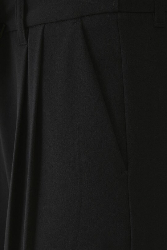 Spodnie damskie wide leg gładkie kolor czarny czarny RW24.SPDB02