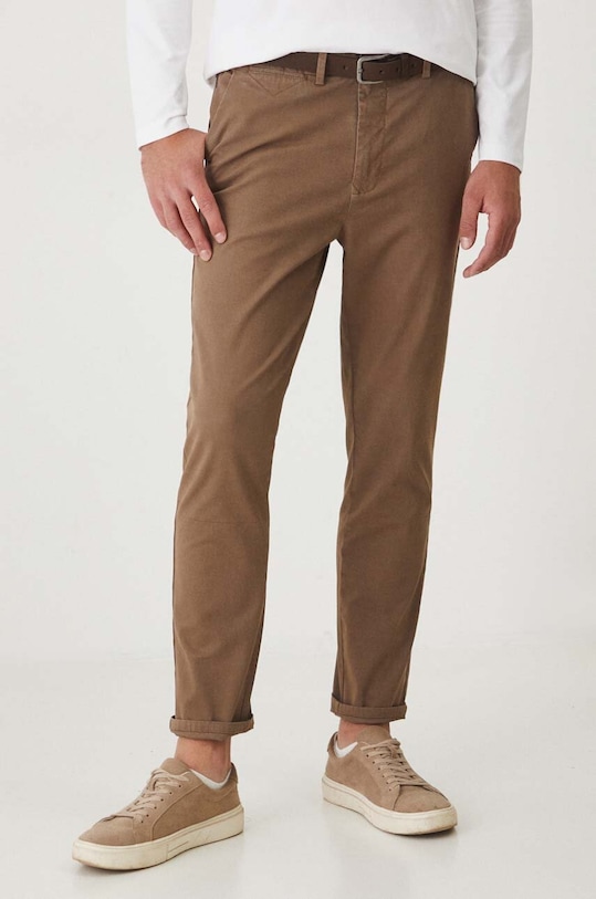 Kalhoty pánské hnědá barva RW24.SPM031 hnědá RW24