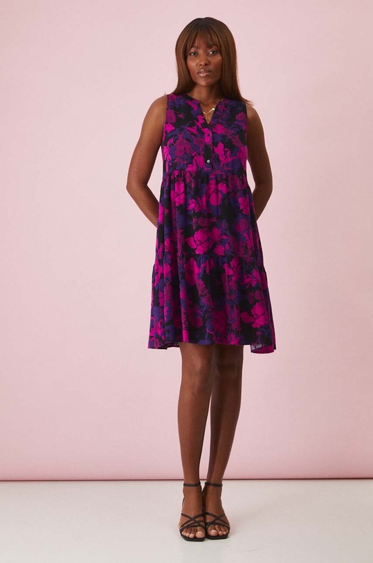 Sukienka damska mini wzorzysta kolor czarny RW24.SUD010 czarny RW24