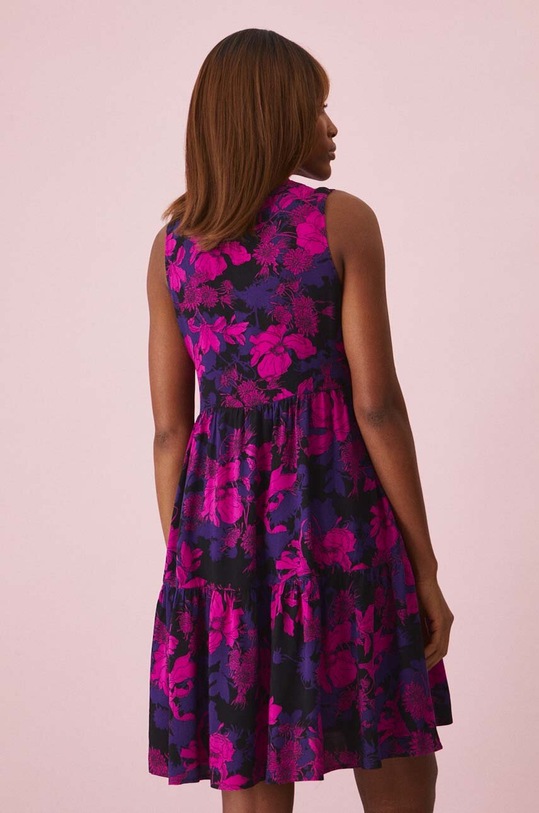 Odzież Sukienka damska mini wzorzysta kolor czarny RW24.SUD010 czarny