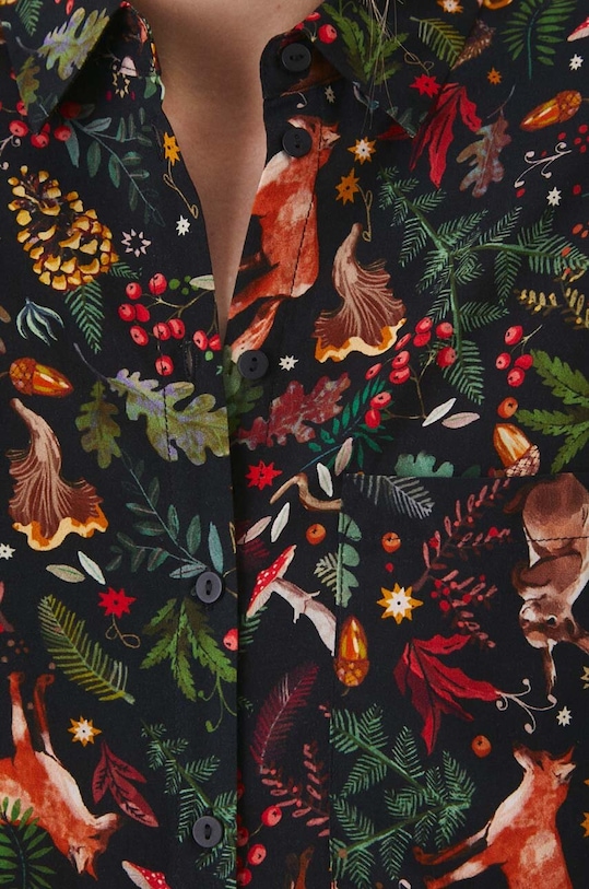 Sukienka damska mini wzorzysta kolor czarny RW24.SUD052