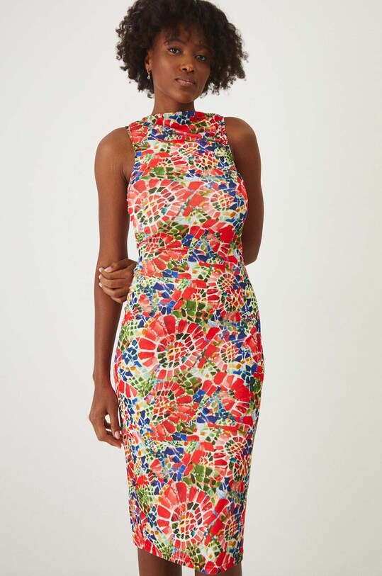 Sukienka damska midi z kolekcji Magia Miejsc kolor multicolor RW24.SUD151 multicolor RW24