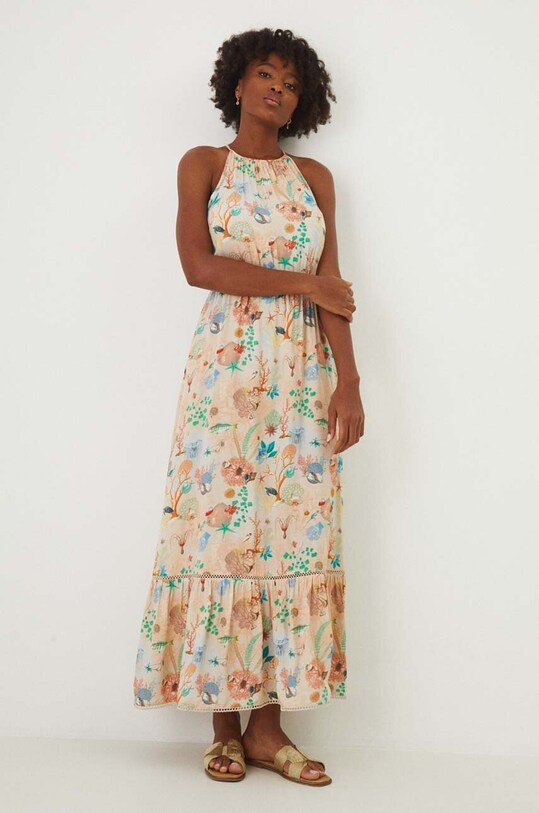 Odzież Sukienka damska maxi z kolekcji Magia Miejsc kolor multicolor RW24.SUD152 multicolor