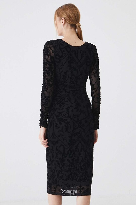 Oblečenie Šaty midi vzorované čierna farba RW24.SUD502 čierna