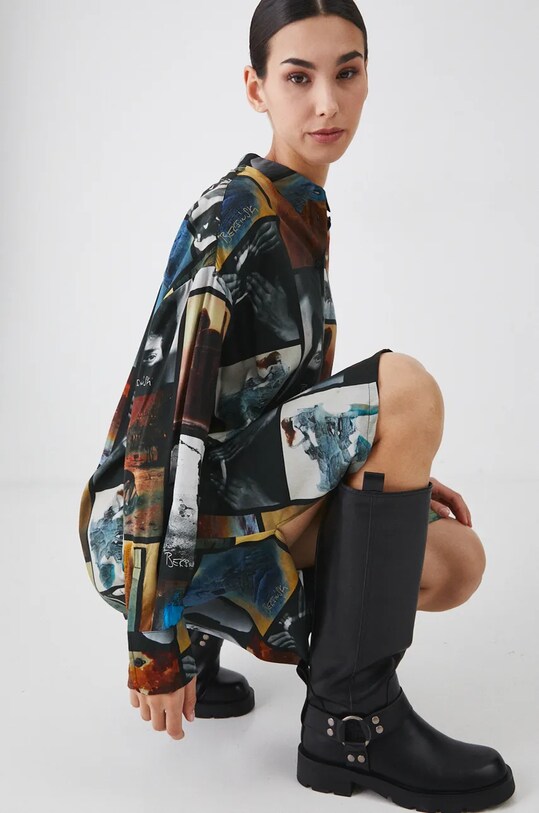Sukienka damska z kolekcji Zdzisław Beksiński x Medicine kolor multicolor RW24.SUD850 multicolor