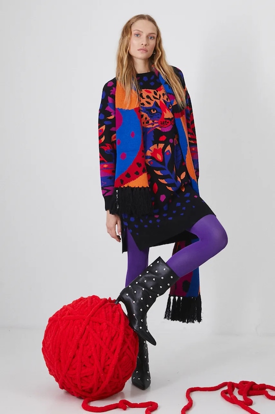 Sukienka damska mini wzorzysta kolor multicolor wzorzyste multicolor RW24.SUD902