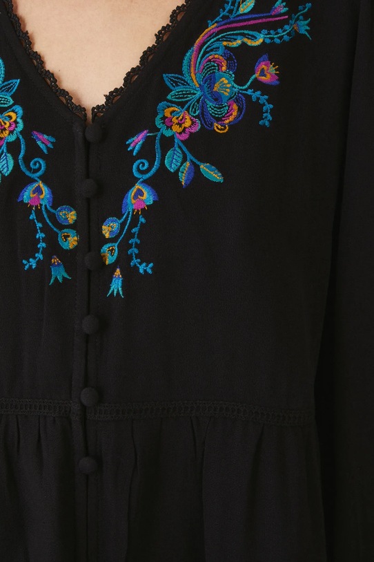 Šaty mini, z kolekce Karolina Matyjaszkowicz x Medicine černá barva RW24.SUDB52