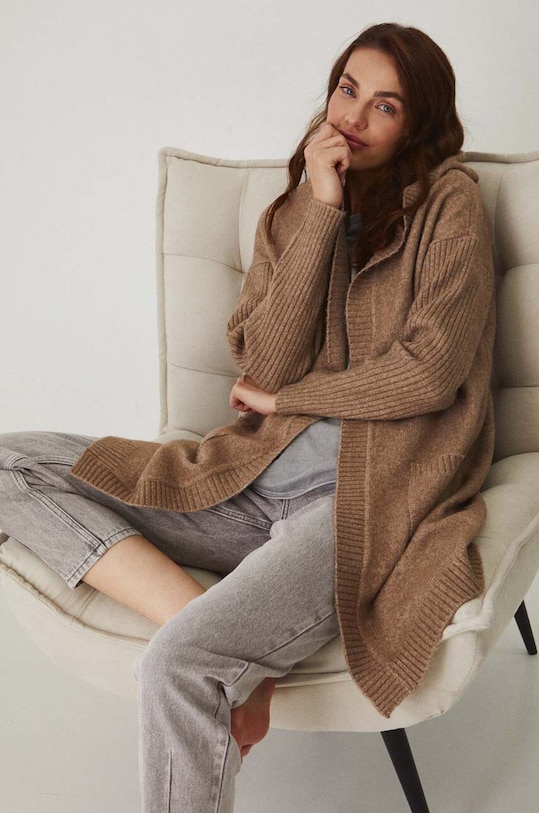 Medicine cardigan melanj bej RW24.SWD010