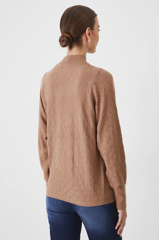 Odzież Sweter damski ażurowy kolor beżowy RW24.SWD062 beżowy