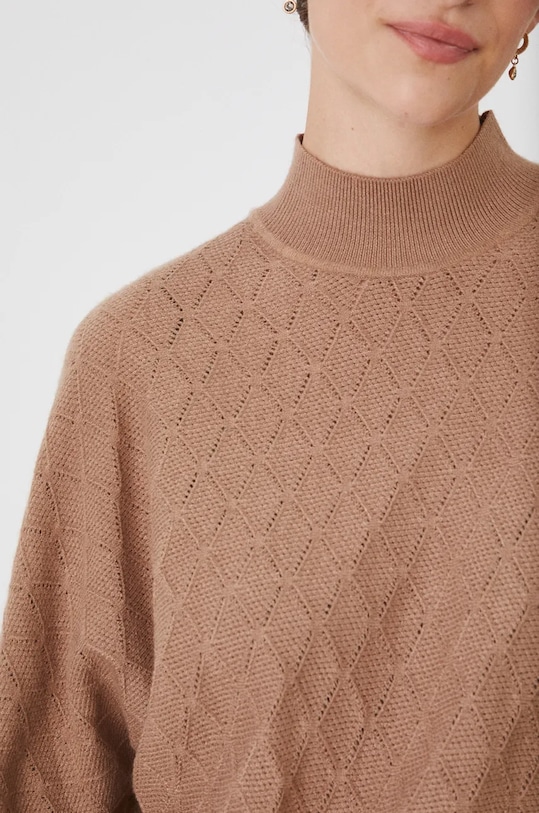 Sweter damski ażurowy kolor beżowy RW24.SWD062 beżowy