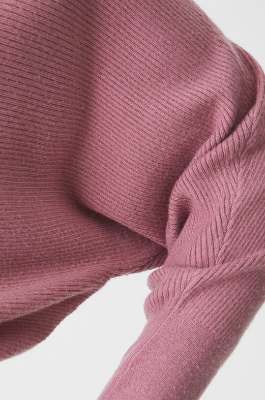 Sweter damski oversize prążkowany kolor różowy RW24.SWD074 różowy