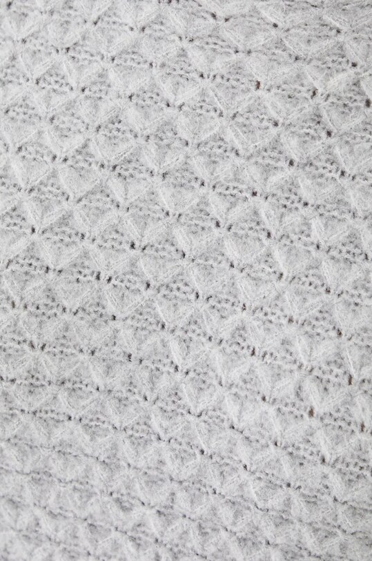 Sweter z domieszką wełny damski z fakturą kolor szary RW24.SWD084 szary