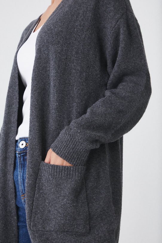 Svetr s příměsí vlny šedá barva RW24.SWD504 šedá