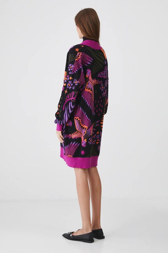 Odzież Kardigan damski wzorzysty kolor multicolor RW24.SWD603 multicolor