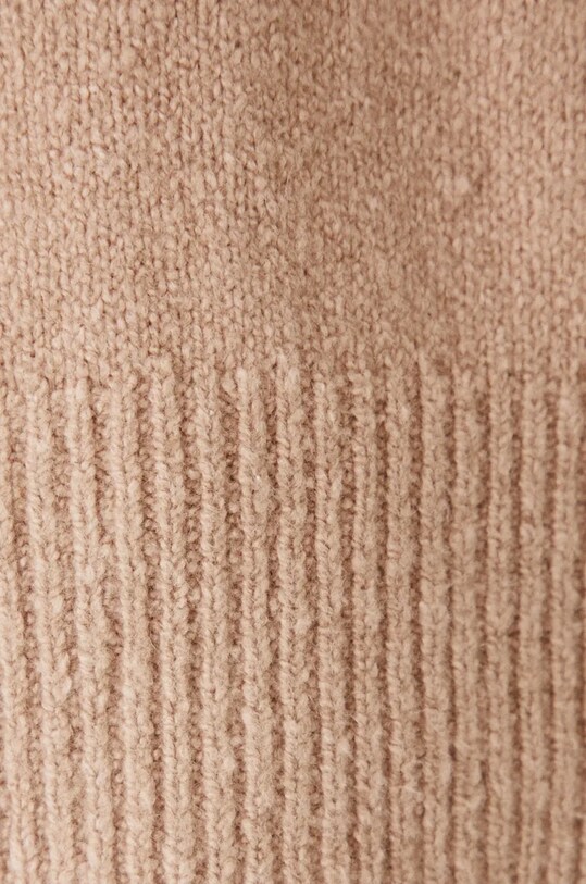 Sweter z domieszką wełny damski kolor beżowy RW24.SWD605 beżowy
