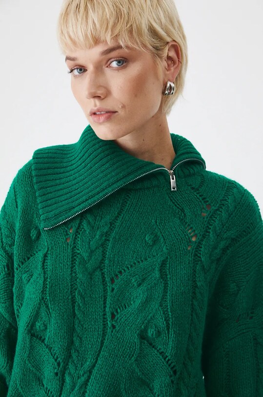 Sweter damski ażurowy kolor zielony RW24.SWD701 turkusowy