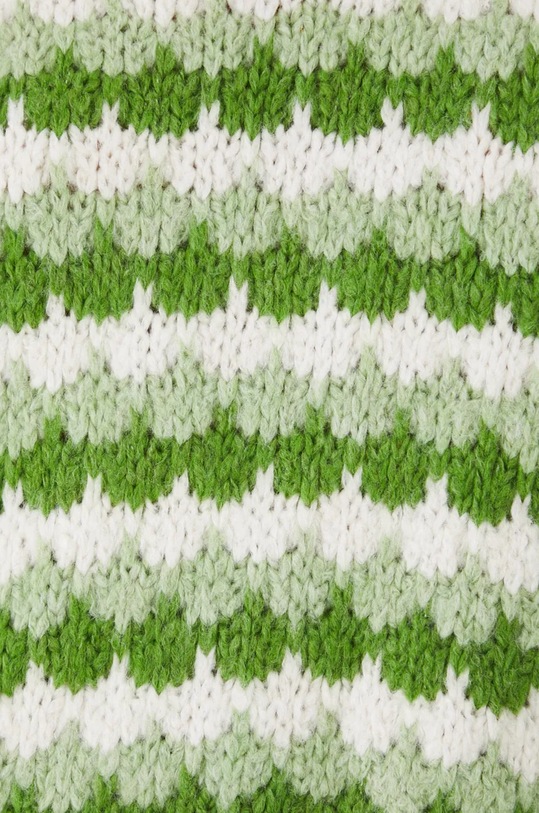 Sweter z domieszką wełny damski wzorzysty kolor zielony RW24.SWD770 zielony