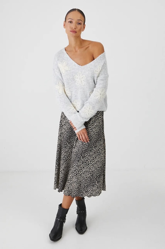 Светр з домішкою вовни Medicine RW24.SWDA73 сірий RW24