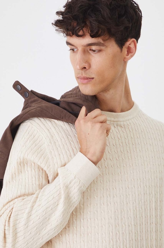 Sveter s prímesou vlny Medicine béžová RW24.SWM040