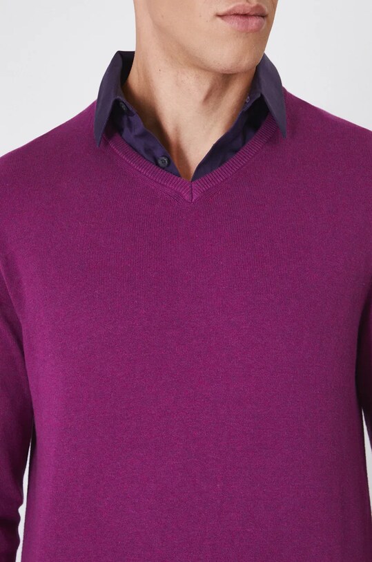 Sweter bawełniany męski kolor różowy RW24.SWM090 różowy