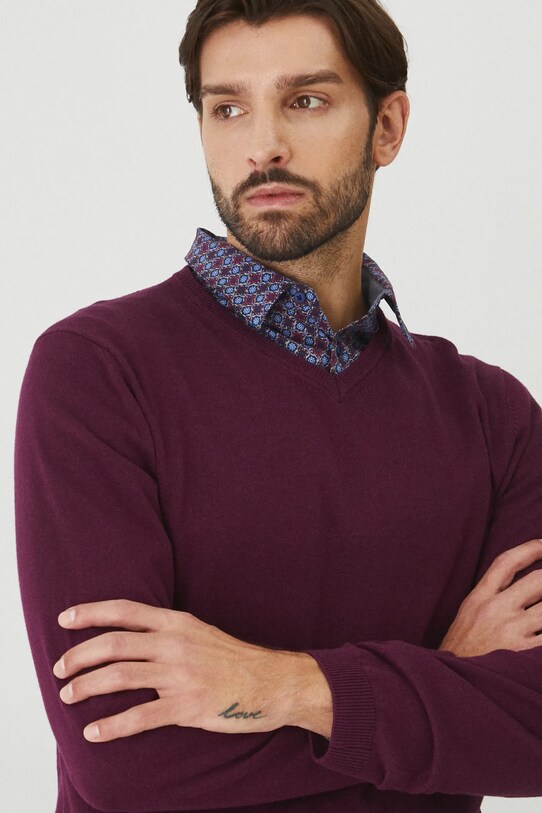Medicine pulover de bumbac violet RW24.SWM090