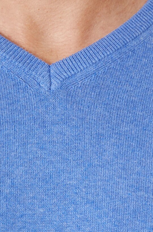 Sweter bawełniany męski kolor niebieski RW24.SWM090 niebieski