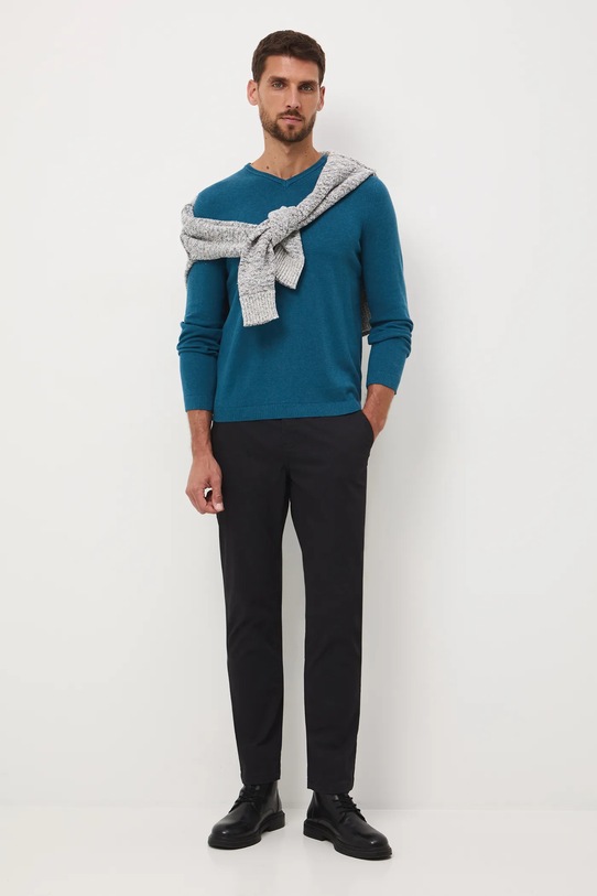 Medicine sweter bawełniany regular turkusowy RW24.SWM090